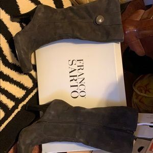 Heeled boots- slate suede